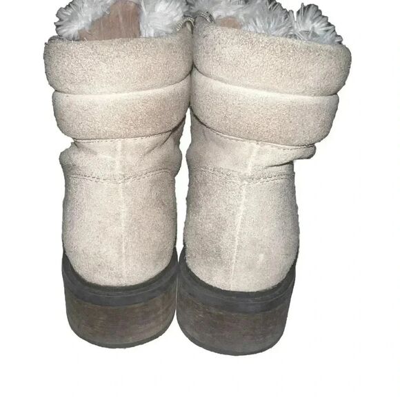 Sam Edelman Darrah Womens Sand Lace Up Chunky Suede Ankle Bootie Tan Size 8 - Picture 4 of 7